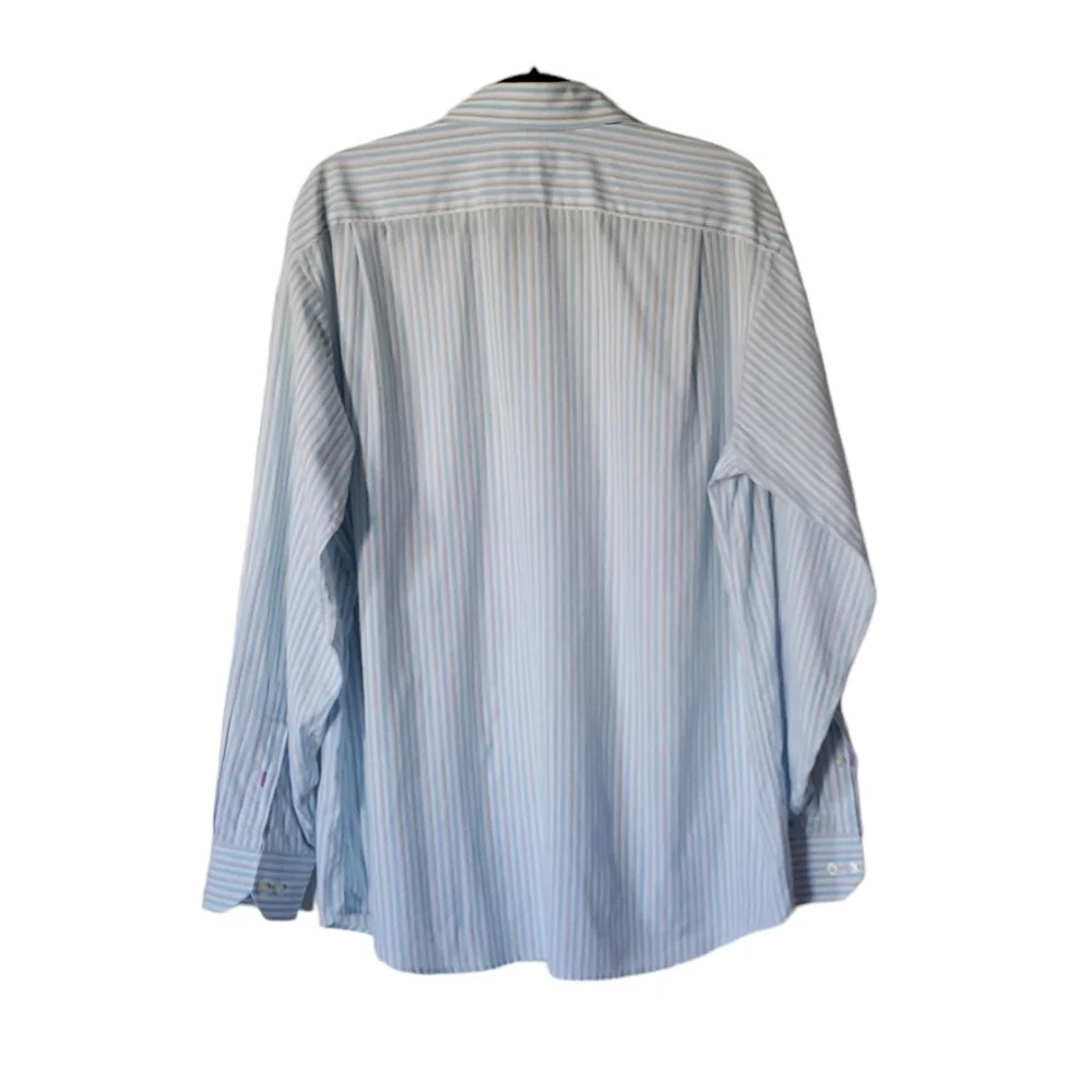 TOMMY BAHAMA Long Sleeve Button Down Cotton Blue Dress Shirt Men's Size 16/34-35 - Picture 2 of 6